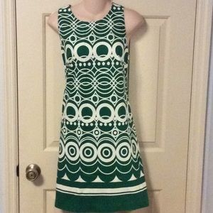 Eliza J green geometric shift dress 6
